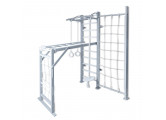 Детский спортивный комплекс Perfetto Sport "Scala in legno con rete 2" grigio PS-130