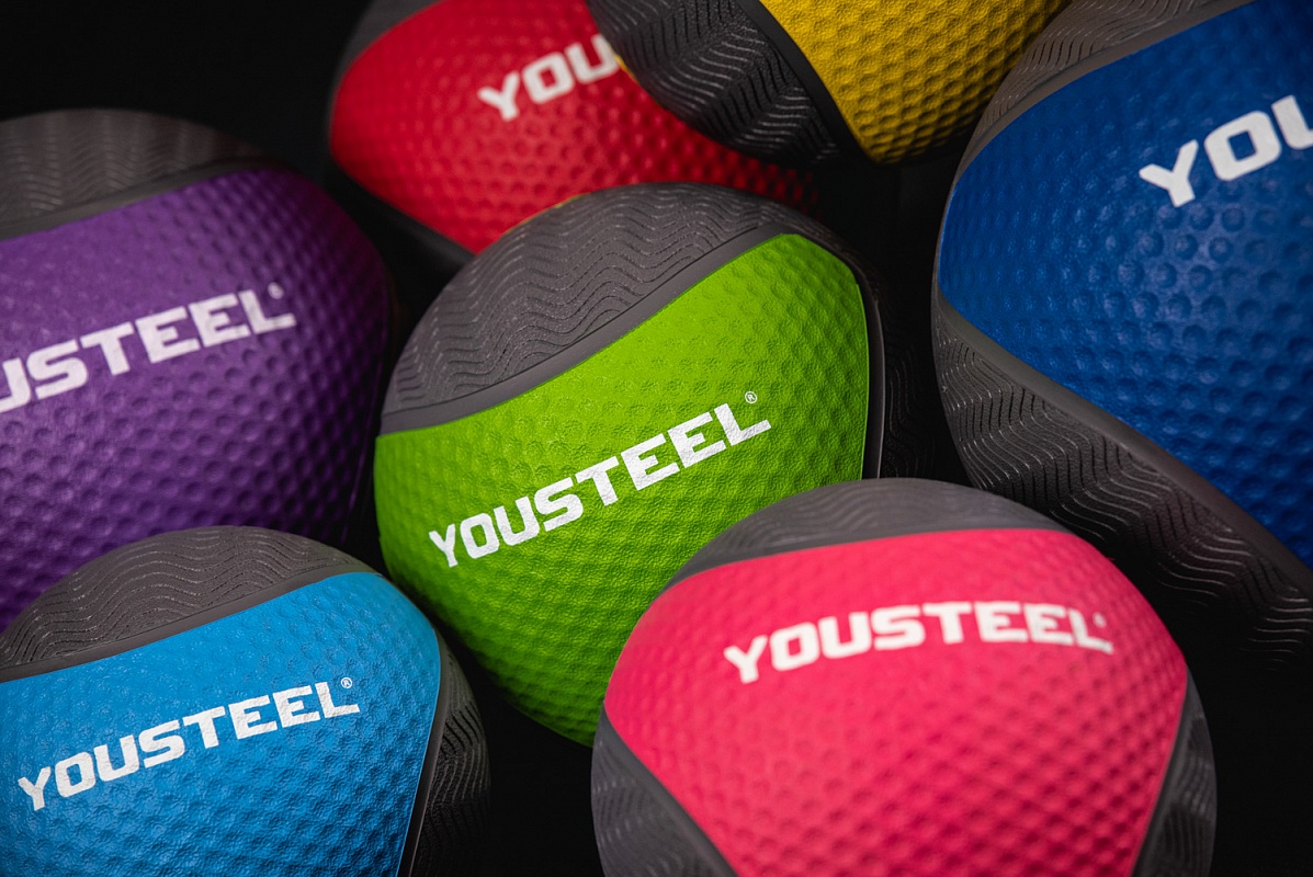 Медицинбол резиновый 5KG YouSteel 23см 1197_800