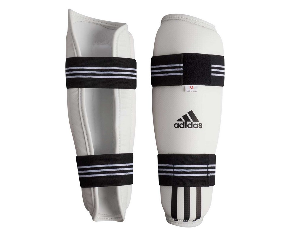 Защита голени для тхэквондо Adidas WTF Shin Pad Protector белая adiTSP01 979_800