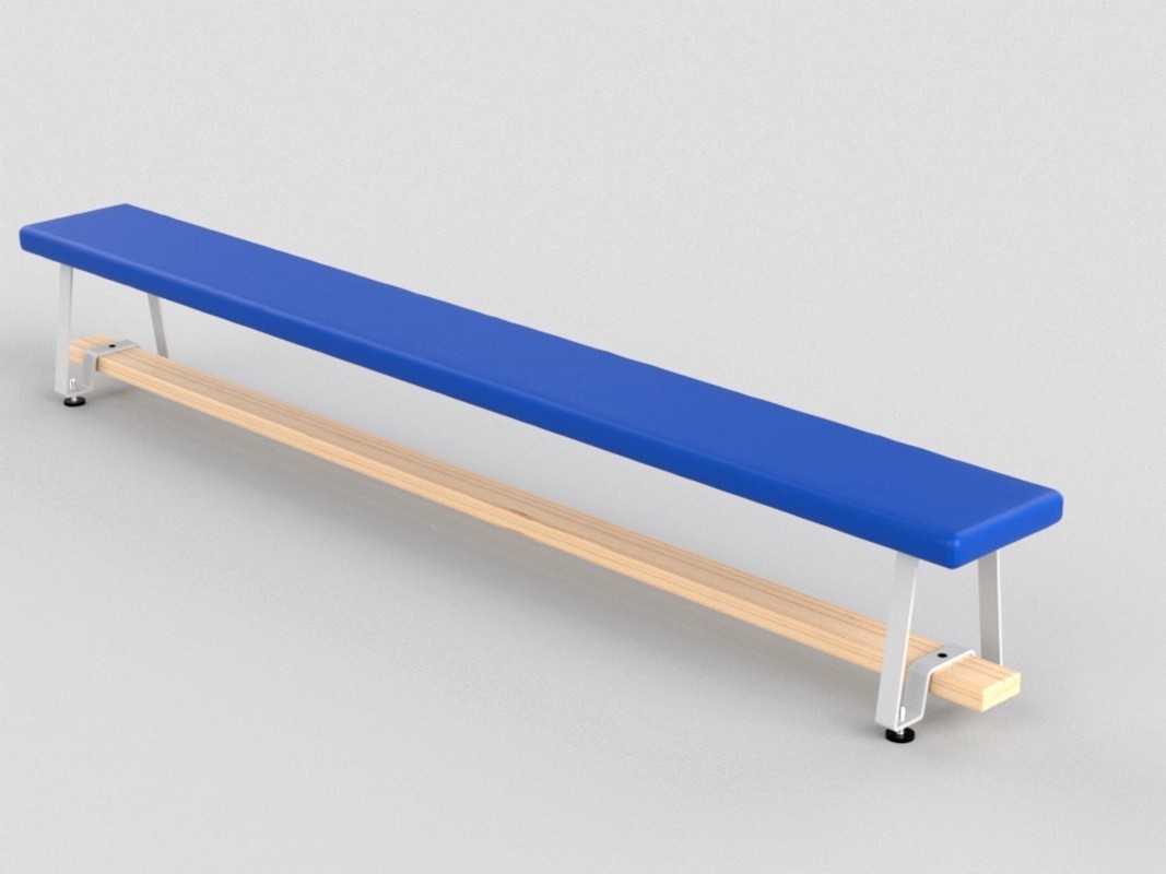 Скамья гимнастическая мягкая, ножки металлические Glav 04.301.1-3000 Длина 300см 1067_800