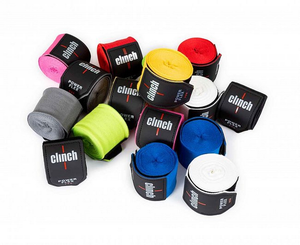 Бинты боксерские 350см Clinch Boxing Hand Wrap Power Flex C239 серый 976_800