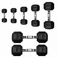 Гантель 50кг Perform Better Rubber Encased Hex Dumbbells 4137-50\BK-50-00 120_120