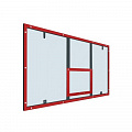 Щит баскетбольный игровой 180х105см поликарбонат 10мм на раме (разметка красная) Dinamika ZSO-003756 120_120