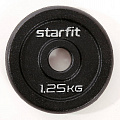 Диск чугунный 1,25 кг Star Fit d26 мм BB-204 черный 120_120